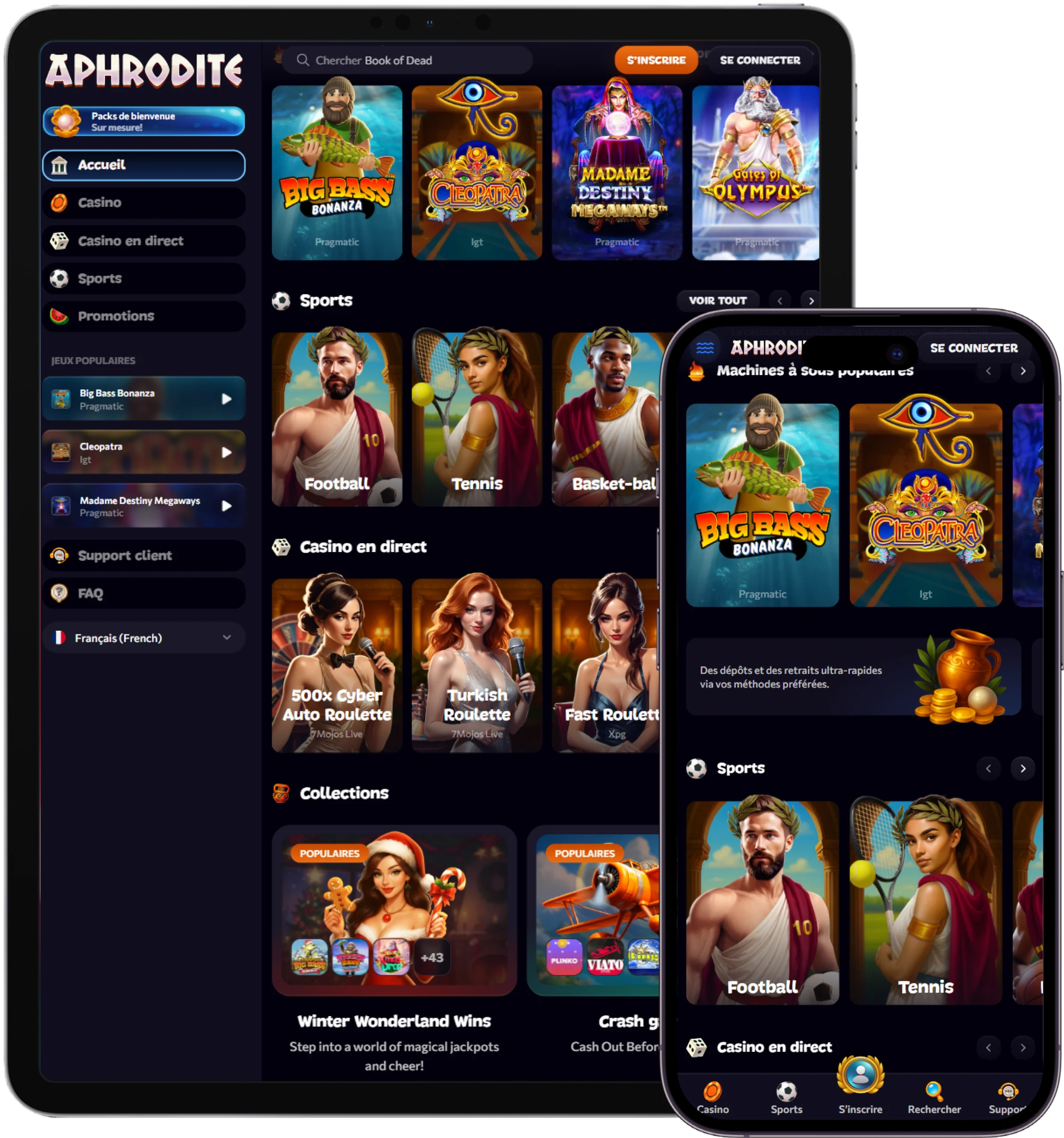 Aphrodite casino: revue raffinée du jeu français